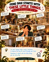 Illustration of everyday clutter around a home: Feng Shui starts with these little things
